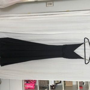 Black satin maxi dress H&M size 2
